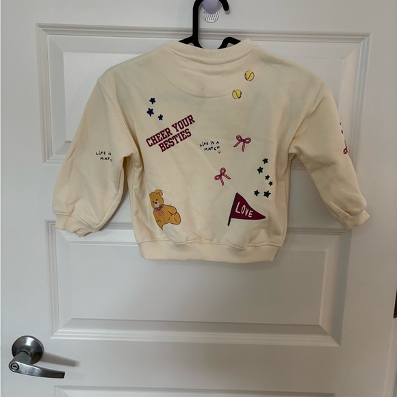 Zara Cream Graphic Kids Sweatshirt - Picture 2 of 5